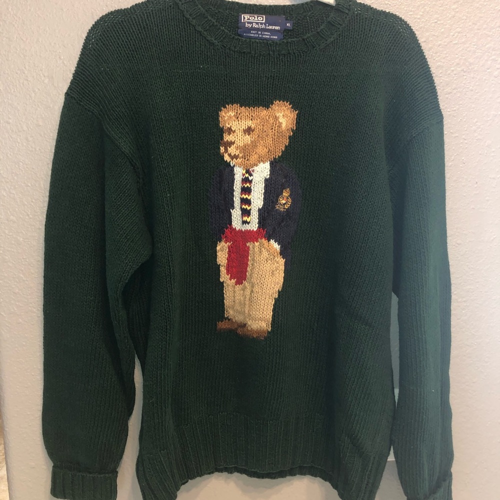 Vintage Teddy Bear Sweater Polo by Ralph Lauren